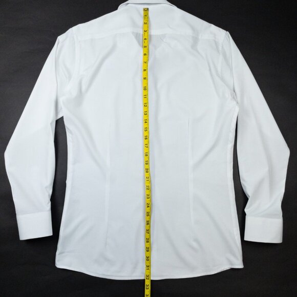 State & Liberty Performance Dress Shirt Men's XL Athletic Solid White Stretch - Picture 12 of 15